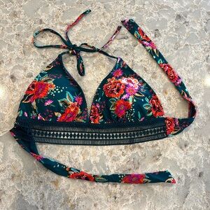 Xhilaration swim top/ XL floral and lace. From Target women